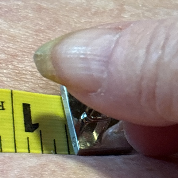 Geoffrey Beene Silver Men's One Striped Dress Cufflinks - Picture 8 of 10